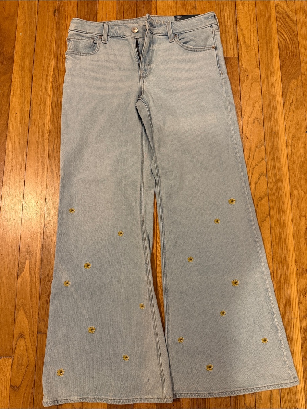 American Eagle Outfitters Embroidered Flare Jeans